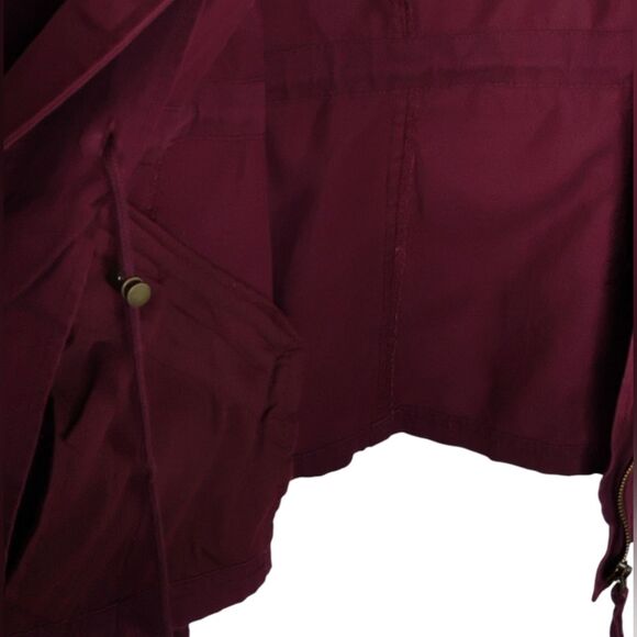 Prince & Fox Jacket Burgundy Wine Zip and Snap button with Hood size XL - Picture 12 of 16